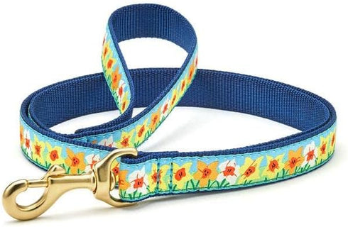 5' UP COUNTRY Daffodil Dog Leash, 5' Narrow (5/8" Width)