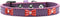 Mirage Pet Products Lavender/Red Glitter Bow Widget Dog Collar, Size 20