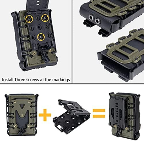 IDOGEAR Mag Pouch 5.56mm Rifle Magazine Pouches, 7.62mm Molle Softshell Universal Carrier for M4 AR15 M16 AK