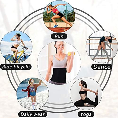 Geyoga Trimmer Waist Sweat Waist Trainer Wrap Stomach Wraps for Women Bodybuilding