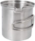Keenso Stainless Steel Cookware Set with Foldable Handle, Compact Storage Bag, for