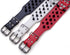 Spiked Studded Dog Collar - PU Leather Adjustable Pet Collars for Medium or Large Breed Pets (L, Red)