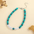 Madison Tyler Dog Beaded Necklace, Adjustable Durable Pet Collar, Cute Fashion Jewelry for Dogs, Green Beaded, 19 inches