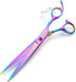 7.0in Titanium Professional Pet Grooming Scissors Set, Straight & Thinning & Curved Scissors, 3pcs Set for Dog Grooming