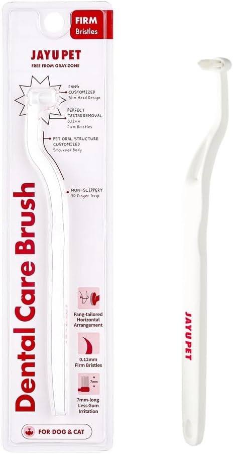 Dental Care Brush with Firm Bristles, Resilient Toothbrush for Dog Tartar and Plaque Removal
