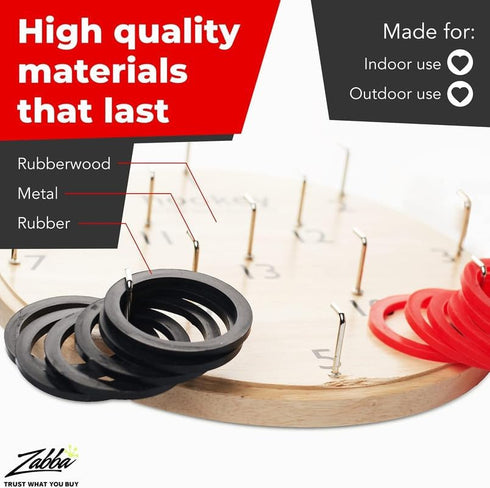 Set Elite Sportz Equipment Ring Toss Game | Sturdy Wooden Board for Kids Outdoor Games | Camping Activities - Adults