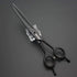 Professional Dog Grooming Scissors Set 7.0 inches - Straight, Thinning, Curved, Chunkers & Comb, Black