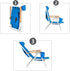 MTFY Backpack Folding Beach Chair,Reclining Portable Beach Chair Camping Chair with Adjustable Headrest and Cup