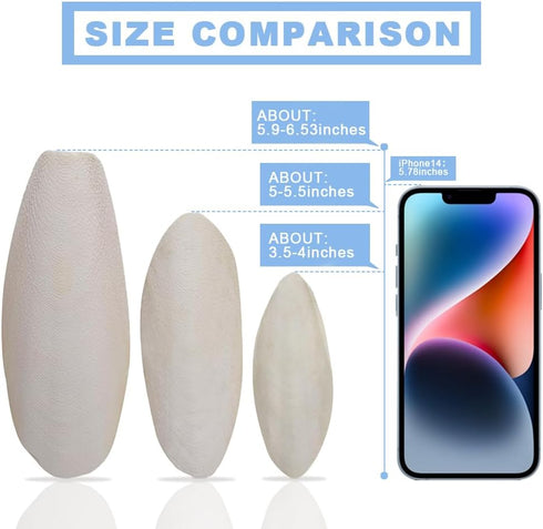 Jmxu's 5"-5.5" Bird Cuttlebone for Parakeets, Cuddle Bone with Metal Holder, Natural Calcium for Parrots, Cockatiels,