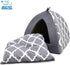 Pet Tent - Soft Bed for Dog and Cat by Best Pet Supplies, Sand Linen, 19" x 19" x H:19"