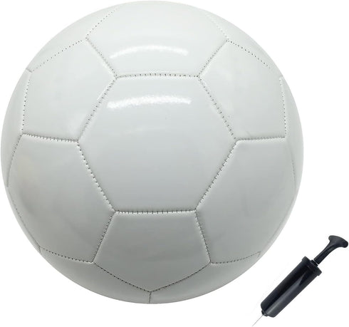 Soccer Ball Size 3 4 5, Pure White DIY Kids Gift for Painting Together with Parents or Kindergarten Teacher