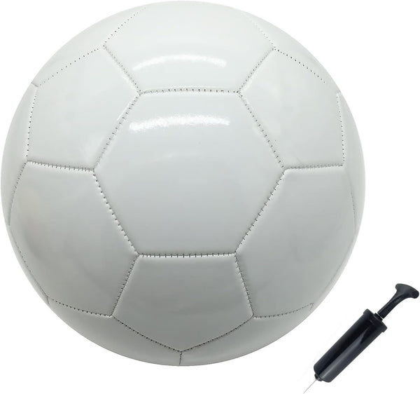 Soccer Ball Size 3 4 5, Pure White DIY Kids Gift for Painting Together with Parents or Kindergarten Teacher
