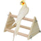 Parrot Wood Perch for Bird, 7.9x5.5x5.5 inch Training Stand for Macaw, African Greys, Budgies, Cockatoo