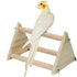 Parrot Wood Perch for Bird, 7.9x5.5x5.5 inch Training Stand for Macaw, African Greys, Budgies, Cockatoo