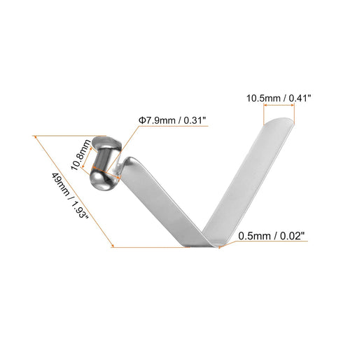 HARFINGTON 20pcs Single Button Kayak Paddle Snap Spring Clip, 49mm x 7.9mm for Tent Umbrella Camping
