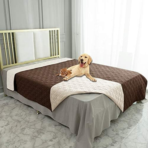 Ameritex Waterproof Dog Bed Cover, Reversible Pet Blanket for Furniture, Bed, Couch, and Sofa
