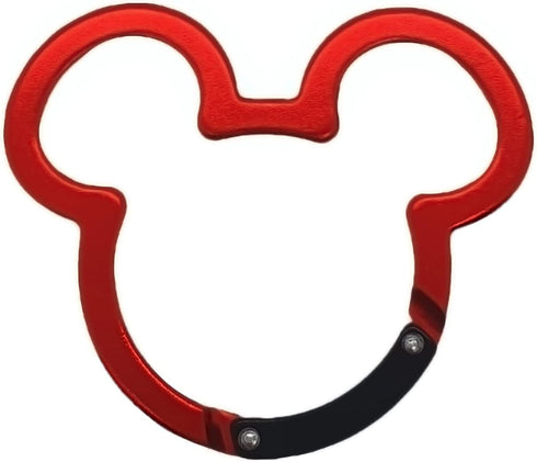 ChUmta 2PCS 2.36*Width: 2.16*Diameter: 1.7, Aluminum Carabiner Ear Mouse Ring, Caribeener Clips, Spring Snap Hook