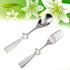 OSALADI Stainless Steel Flatware Set, Hollow Heart Spoon Fork, Portable Travel Camping Cutlery, Random Style