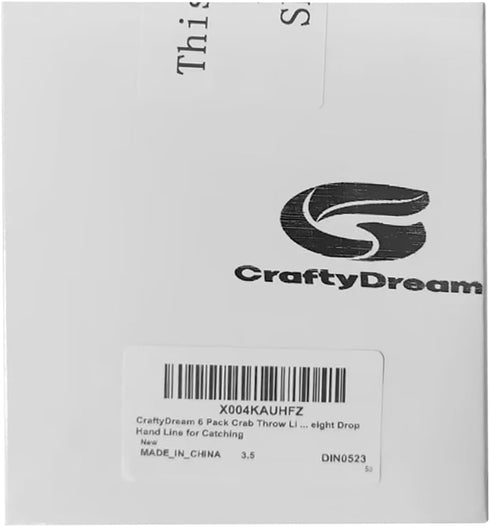 CraftyDream 6 Pack/ 3 Pack 30 9 4oz Crab Throw Line Length Ft/ M Crab Weighted Throw with Lead Weight Drop Hand Line
