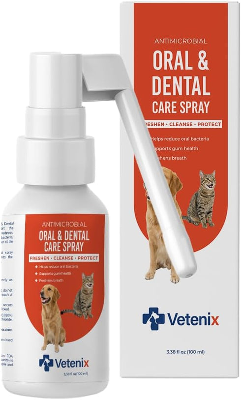 Oral Spray for Dogs and Cats Teeth Cleaning Spray Freshens Breath, Soothes