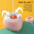 3pack Dog Bath Brush - Soft Silicone Shampoo Brush for Pet Grooming and Bath Massage with Dispenser