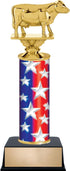Customizable 9.5" Cows Dairy Pennant Star Trophy Award, Engrave Now