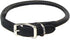 Coastal Pet Circle T Oak Tanned Leather Round Dog Collar, Black, 5/8" x 16" - Comfortable for Long Hair Pets