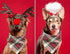 Elegant Little Tail Christmas Plaid Pet Bandana, Washable Reversible Cotton Scarf for Small to Large Dogs