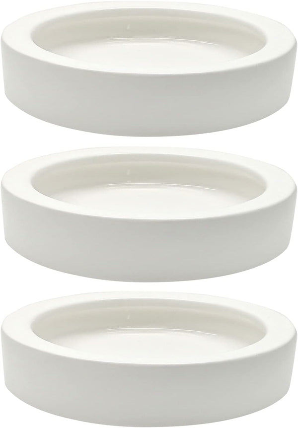 3 Pcs Ceramic Reptile Food Bowl, Triangular Water Feeder for Lizard, Anoles, Bearded Dragons, Hermit Crabs