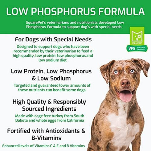VFS Low Phosphorus Special Needs Dry Dog Food, Cage Free Turkey and Whole Eggs, 4.4lb