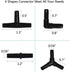 JIH Aquarium 320 Feet Standard 3/16" Black Flexible Airline Tubing with Black Plastic Connectors