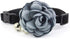 Everflowering Rose Cat Dog Collar Bow Tie - Suede Puppy Necklace with Bell, Adjustable Handmade (Blue, Size S)