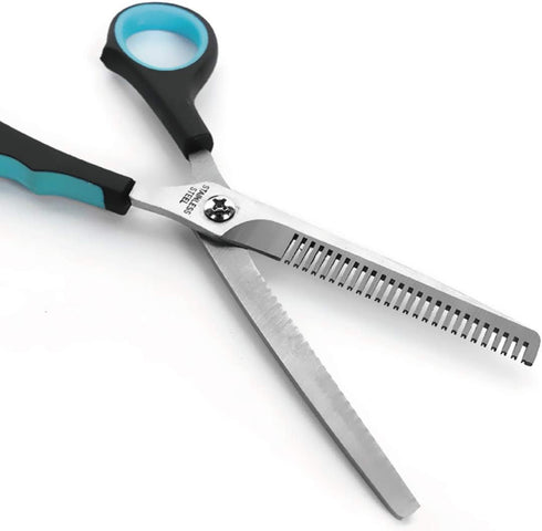 7 inch Thinning Scissors with 26-Teeth Stainless Steel Blades for Home Hair Cutting
