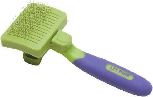 Li’l Pals Self-Cleaning Dog Slicker Brush for Small Dogs and Puppies - One Size