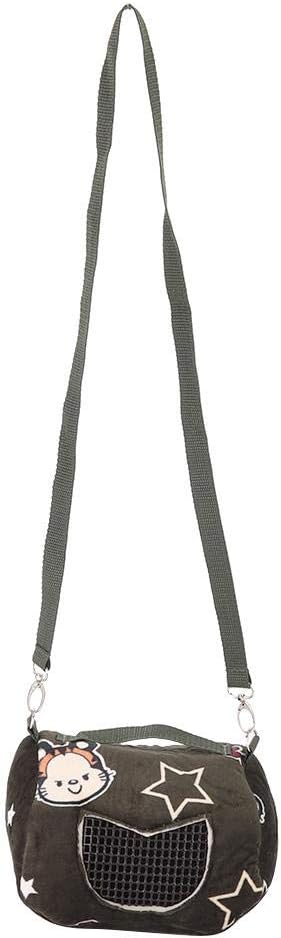 Small Pet Carrier Bag, Blackish Green Flannelette Portable Breathable Carrier for Small Pets Animal