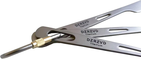 Titanium Utensils Set, Ultra-light Spoon Fork Knife with Carabiner for Camping and Travel