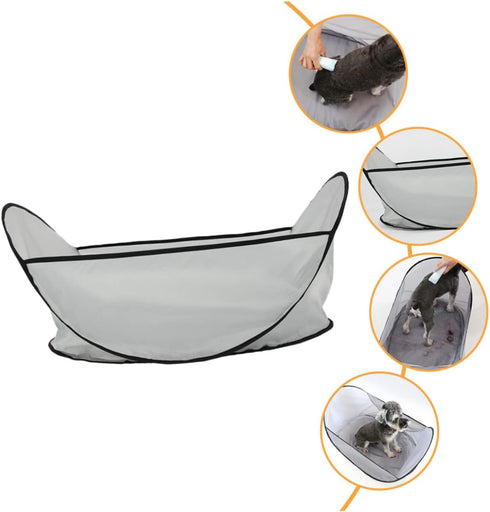 Foldable Dog Haircut Bib - Washable Grooming Cloth for Cats and Dogs