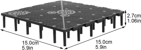 POPETPOP 20pc Fish Tank Bottom Filter Plate - Sand Gravel Filter Board PVC Splicing Clapboard (Black)