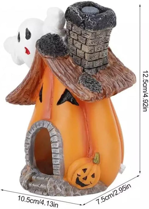Cartoon Pumpkin House Set - 5 in 1 Resin Aquarium Decoration for Fish & Shrimp