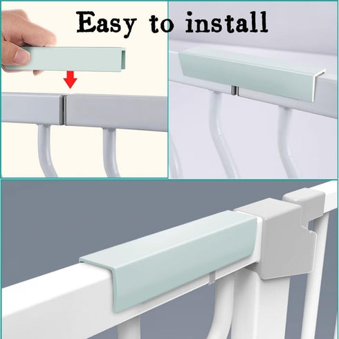 U Shape Fence Reinforcement Groove, Durable PVC Portable Fittings Accessory for Pet Gate Fence Reinforcement