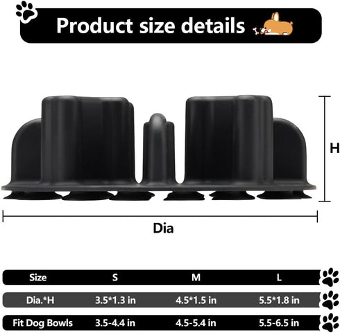 Slow Feeder Dog Bowls Insert - Animire Soft Silicone Anti-Choking Puzzle Feeder, Compatible with Elevated Dog Bowls