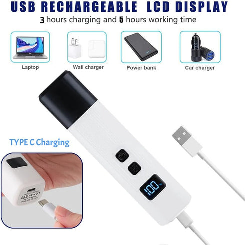 MINYUGUT 2 Trimmer Dog Nail Grinder, Electric Pet Nail Grinder with Speed Digital USB Rechargeable Dog Nail Nail Claw