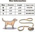 Adjustable Heavy Duty Dog Slip Lead and Snap Hook Leash, 2/5" x 5 FT Braided Rope for Large Medium Dogs