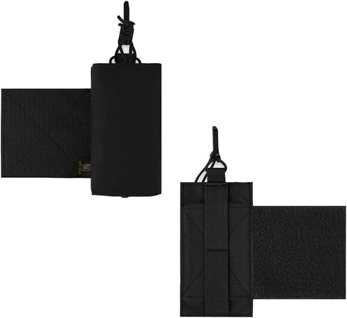 KRYDEX Mag Holder Radio Pouch with Hook and Loop Cummerbund for Tactical Chest Rig Vest