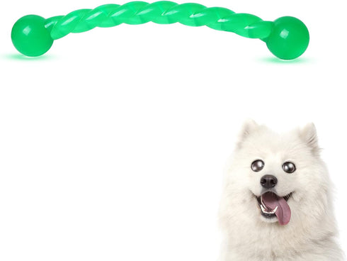 Ycozy 11'' Long Dog Chew Toys for Small/Medium Dogs, Rubber Rope Toys Knot Dental Teething, Almost Indestructible