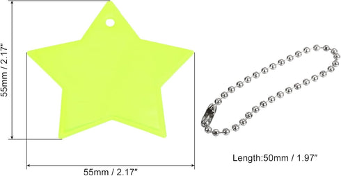 PATIKIL Safety Reflector Star Pendant PVC Reflective Gear Keychain for Backpack Bag Jacket