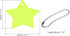 PATIKIL Safety Reflector Star Pendant PVC Reflective Gear Keychain for Backpack Bag Jacket