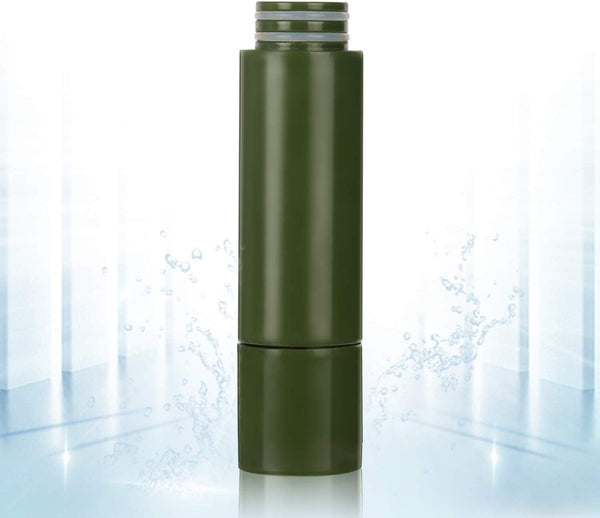 Purewell Portable Filtered Water Purifier - Replaceable Water Filter with 4-Stage Integrated Filter for Camping Hiking
