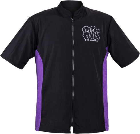 Noverlife Pet Grooming Workwear - M Size Anti-Static Lightweight Hair Repellent Shirt for Grooming