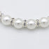 Diamond Dog Pearls Necklace for Small Dogs, Bling Rhinestones Cat Wedding Collar, Size S, Snow White